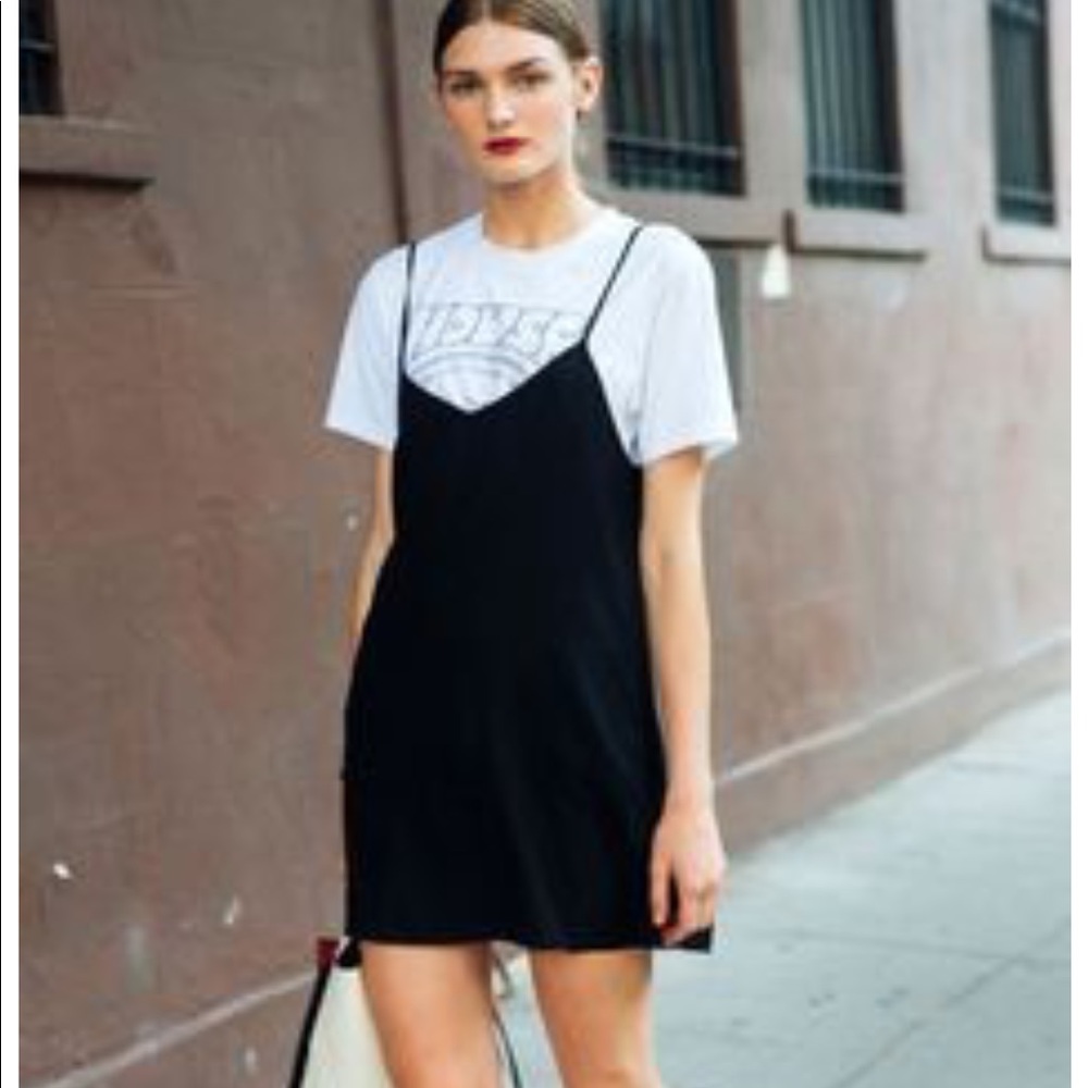 Madewell Black Velvet Slip Dress
